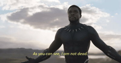 I am not dead': Iconic Black Panther scene where Chadwick Boseman's  T'Challa returns